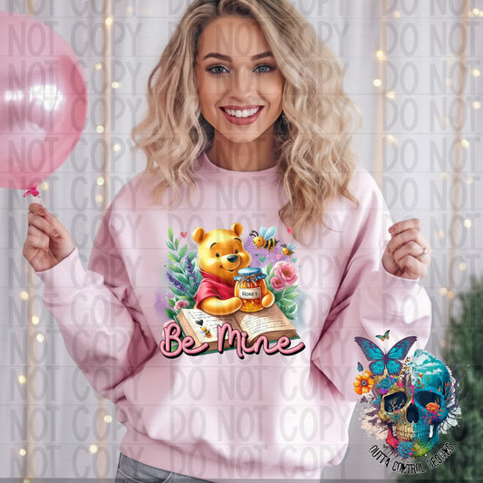 Be Mine Bear Valentines Ready to Press Sublimation and DTF Transfer