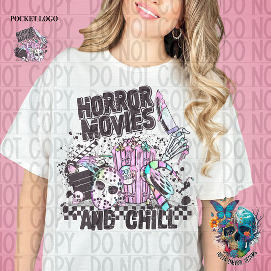 Horror Movies and Chill Ready to Press Sublimation and DTF Transfer
