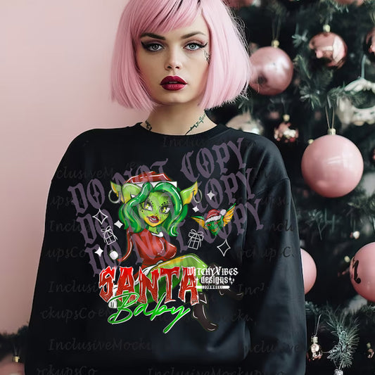 Santa Baby Ready to Press Sublimation and DTF Transfer