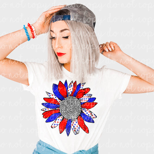 Sunflower Patriotic Ready to Press Sublimation and DTF Transfer