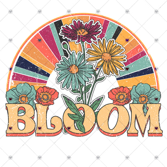 Bloom Vintage Ready To Press Sublimation and DTF Transfer