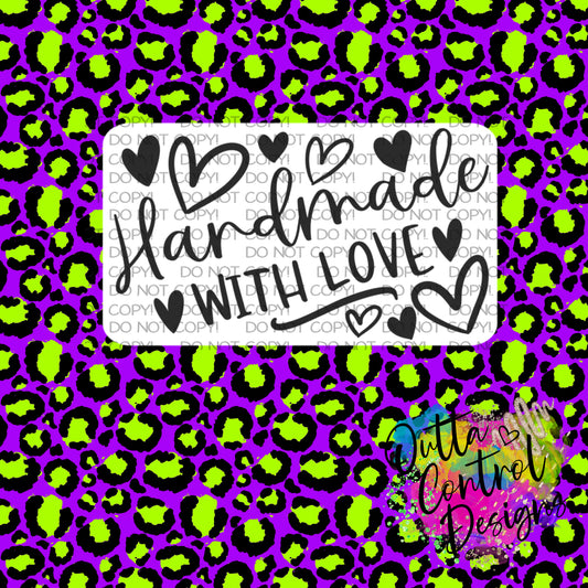 Handmade with love Thermal Sticker (25 per order)