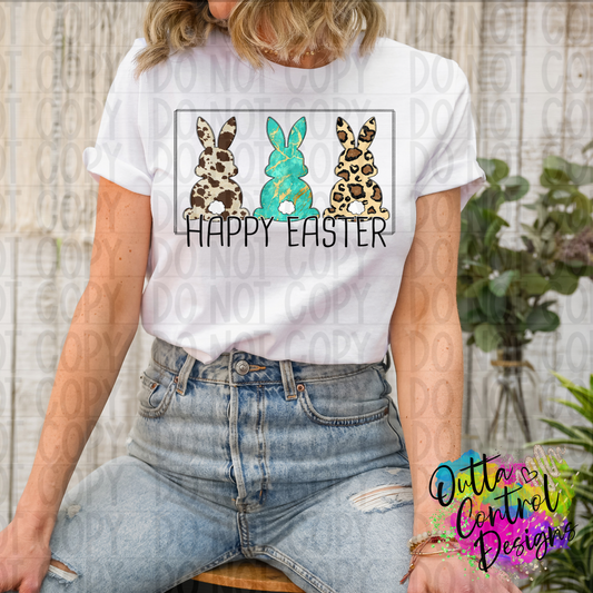Happy Easter Bunny's | 3 Ready To Press Sublimation and DTF Transfer
