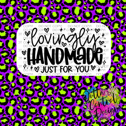 Lovely Handmade just for you Thermal Sticker (25 per order)