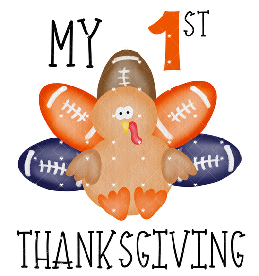 Boy my first Thanksgiving Ready To Press Sublimation Transfer