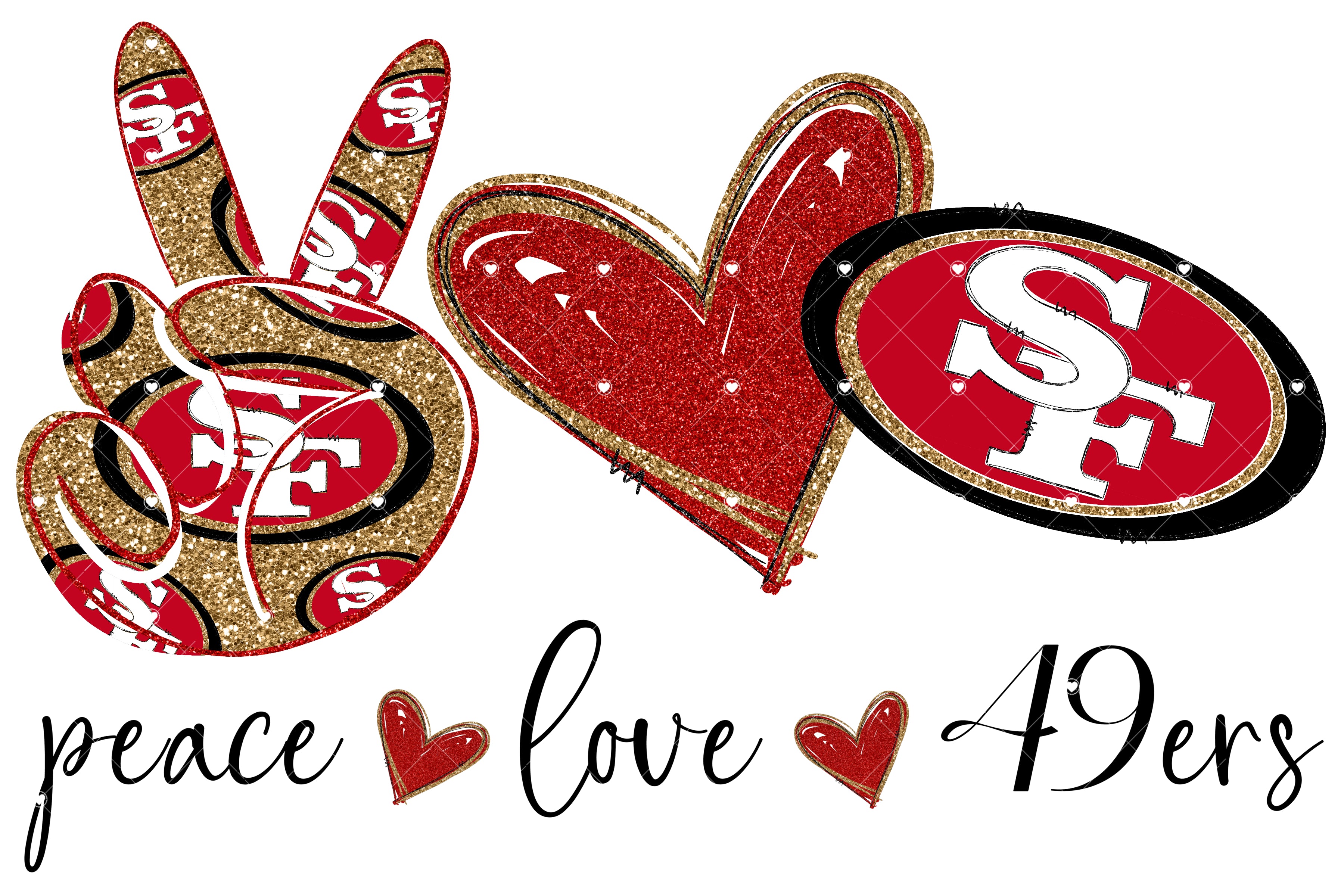 Get Peace love San Francisco 49ers shirt For Free Shipping