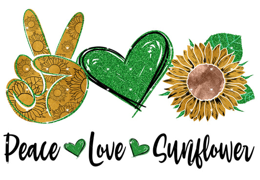 Peace Love Sunflower Ready To Press Sublimation Transfer