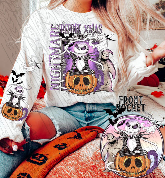 Halloween Nightmare (3 Transfers) Ready to Press Sublimation and DTF Transfer