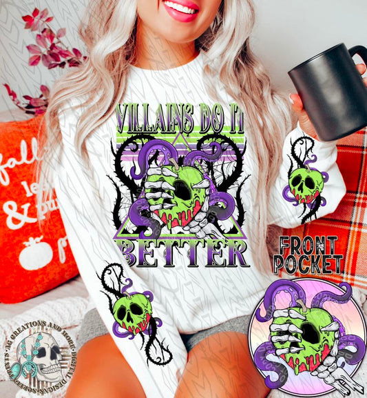 Villains do it Better (4 Transfers) Ready to Press Sublimation and DTF Transfer