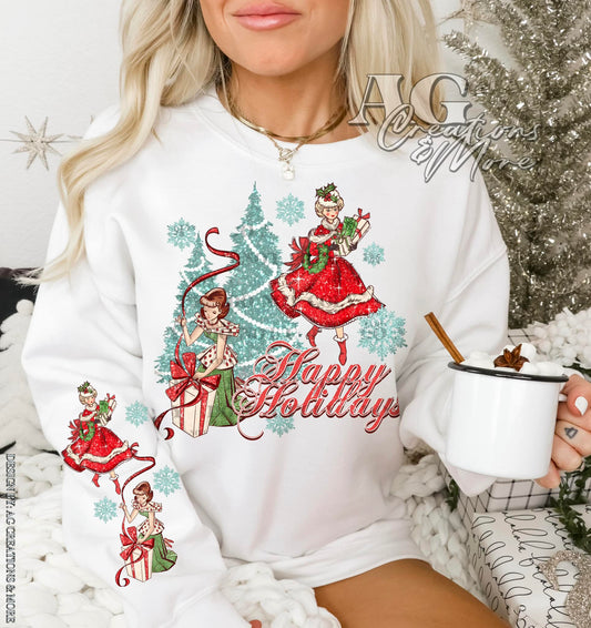 Happy Holidays Ready to Press Sublimation and DTF Transfer