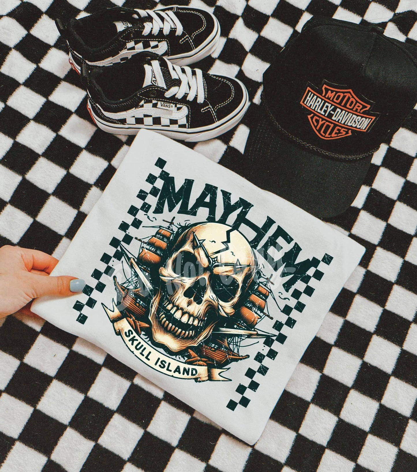 Mayhem Skull Ready to Press Sublimation and DTF Transfer