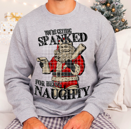 Spanked for being Naughty Ready to Press Sublimation and DTF Transfer