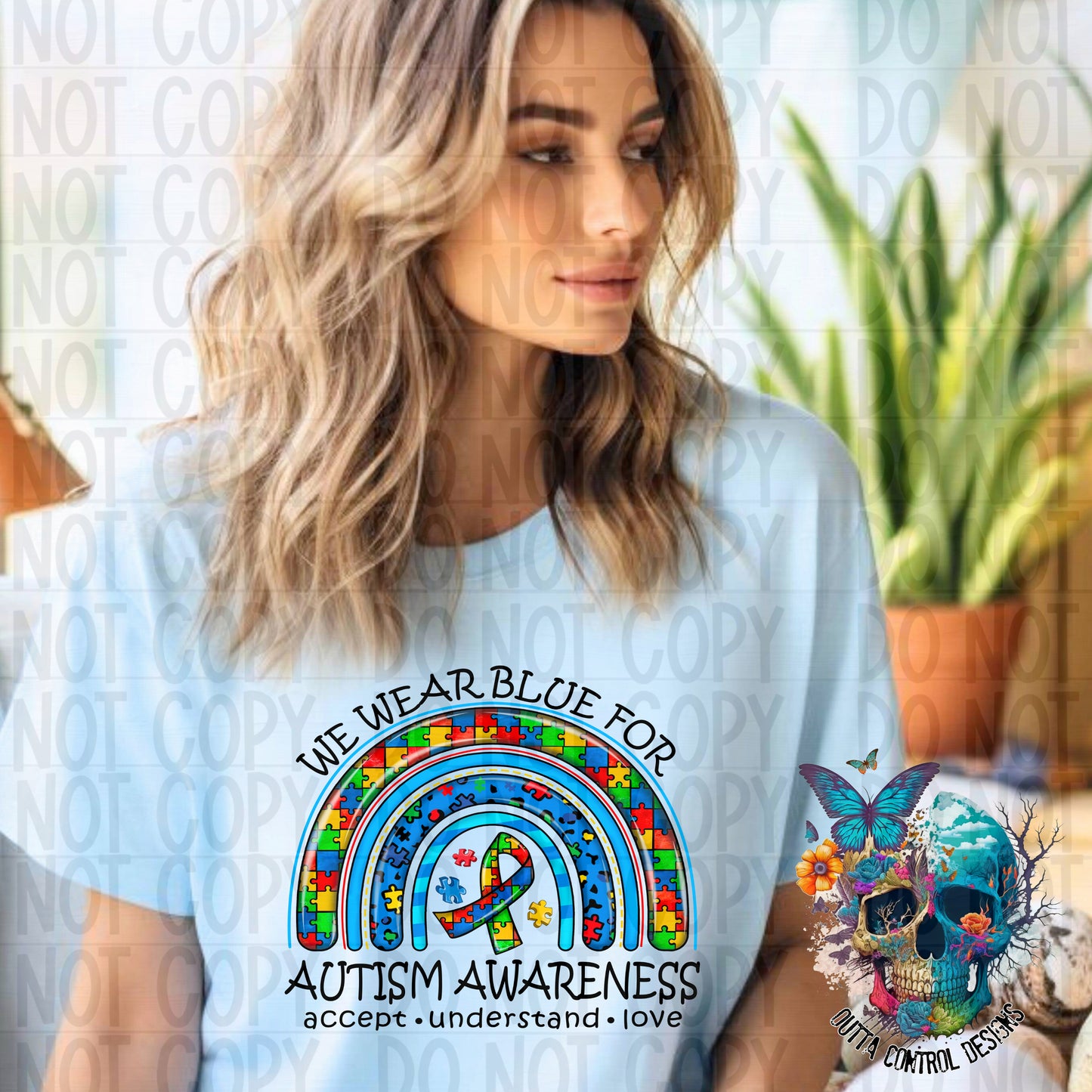 Autism rainbow Ready to Press Sublimation and DTF Transfer