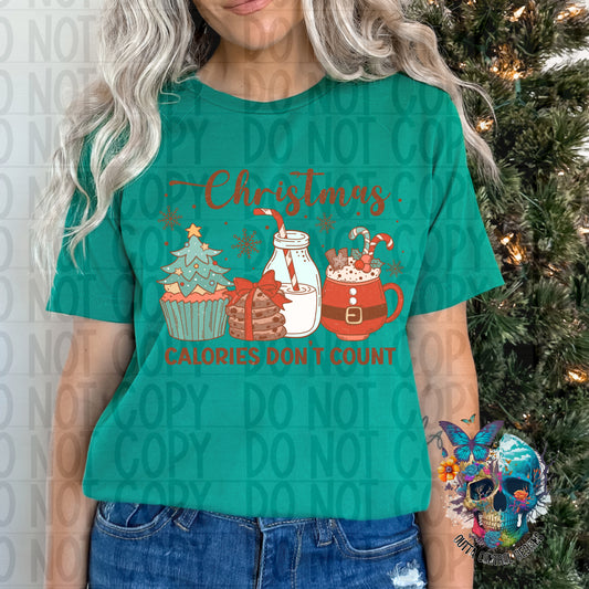 Christmas Calories don't Count Ready to Press Sublimation and DTF Transfer