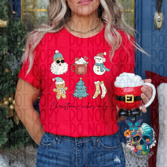 Christmas Vibes Only Ready to Press Sublimation and DTF Transfer