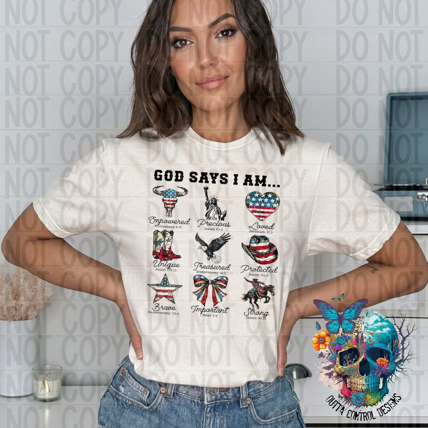 God says I am patriotic Ready to Press Sublimation and DTF Transfer