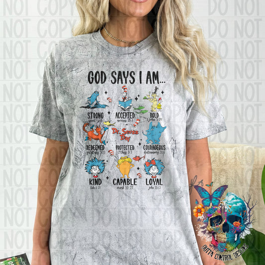 God Says Cat Version Ready to Press Sublimation and DTF Transfer