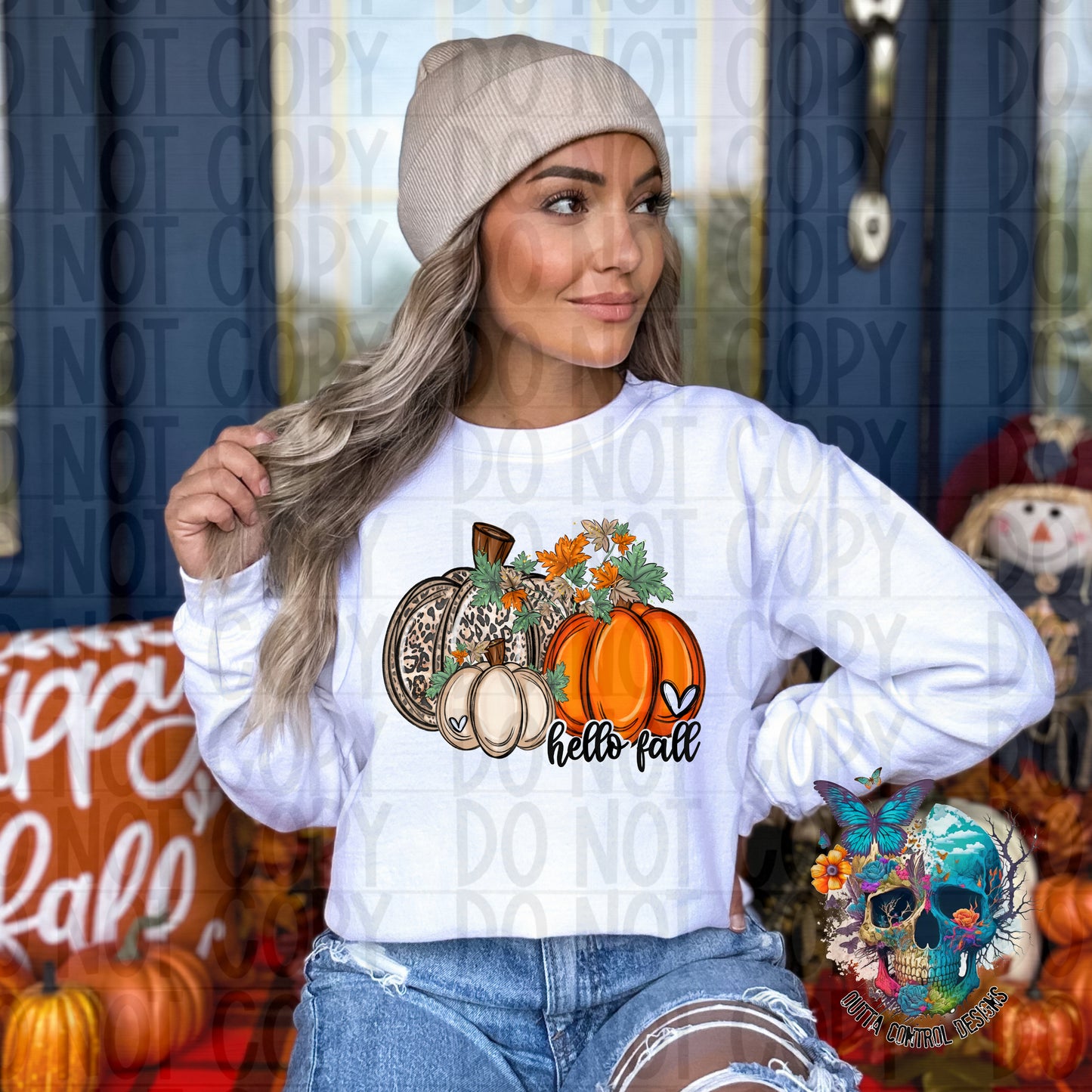 Hello Fall Ready to Press Sublimation and DTF Transfer