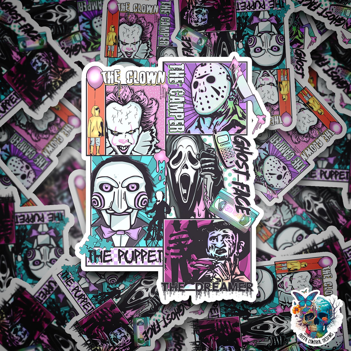 Horror comic sticker