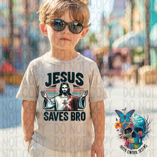 Jesus saves bro Ready to Press Sublimation and DTF Transfer