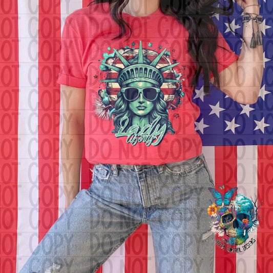 Lady Liberty Ready to Press Sublimation and DTF Transfer