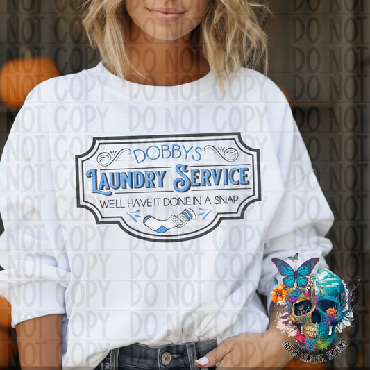 Laundry Service Wizard Ready to Press Sublimation and DTF Transfer