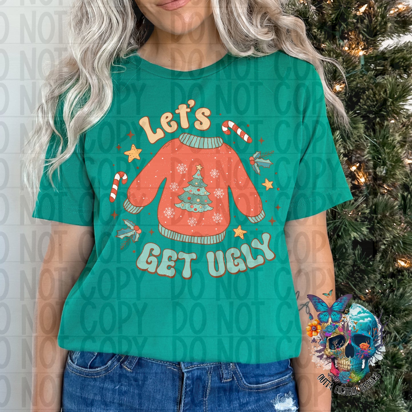 Let's Get Ugly Sweater Ready to Press Sublimation and DTF Transfer