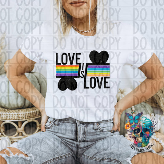 Love is Love Ready to Press Sublimation and DTF Transfer