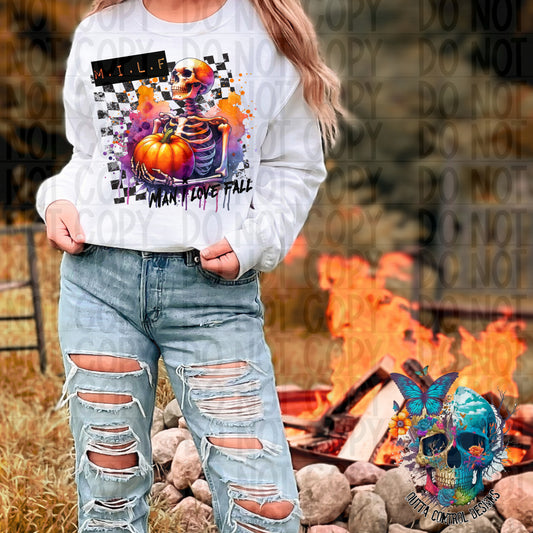 MILF man I love fall Ready to Press Sublimation and DTF Transfer