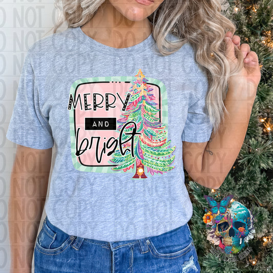 Merry and Bright Ready to Press Sublimation and DTF Transfer