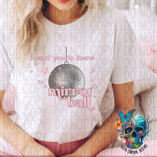 Mirror Ball Ready to Press Sublimation and DTF Transfer
