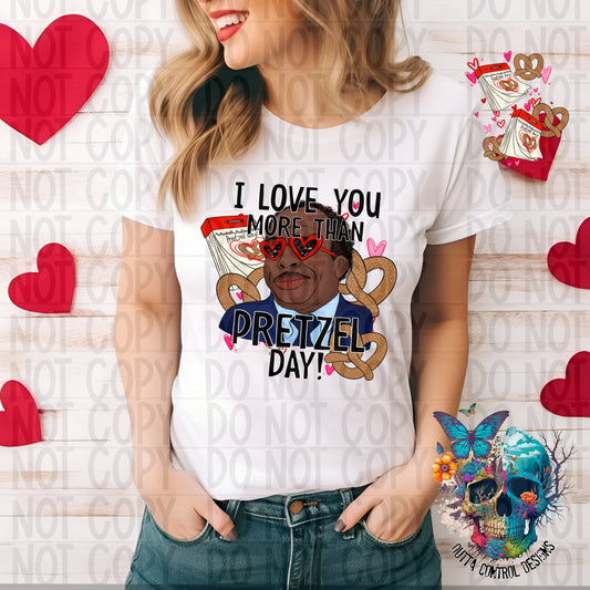 Pretzel Day Valentines Ready to Press Sublimation and DTF Transfer