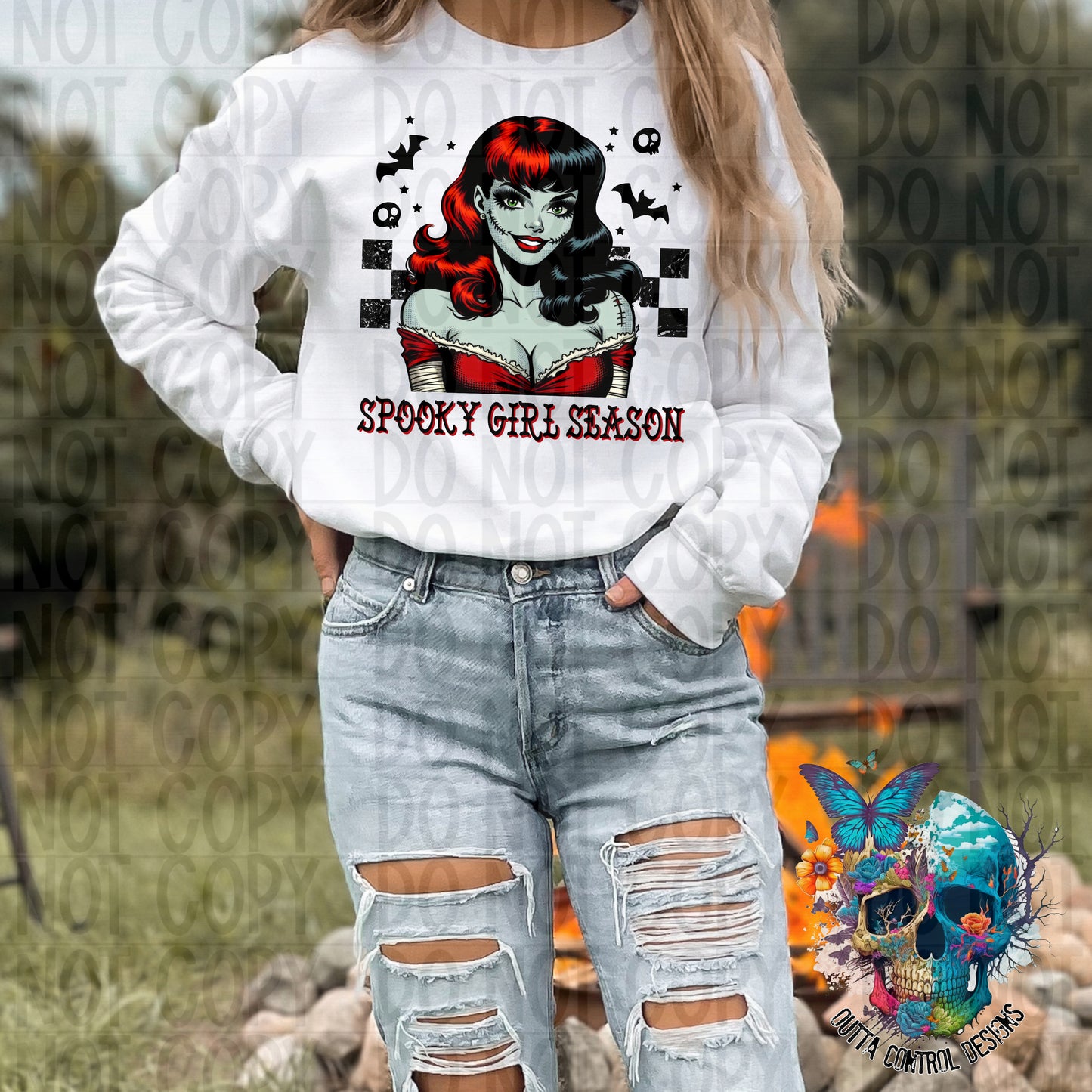 Spooky girl season Ready to Press Sublimation and DTF Transfer