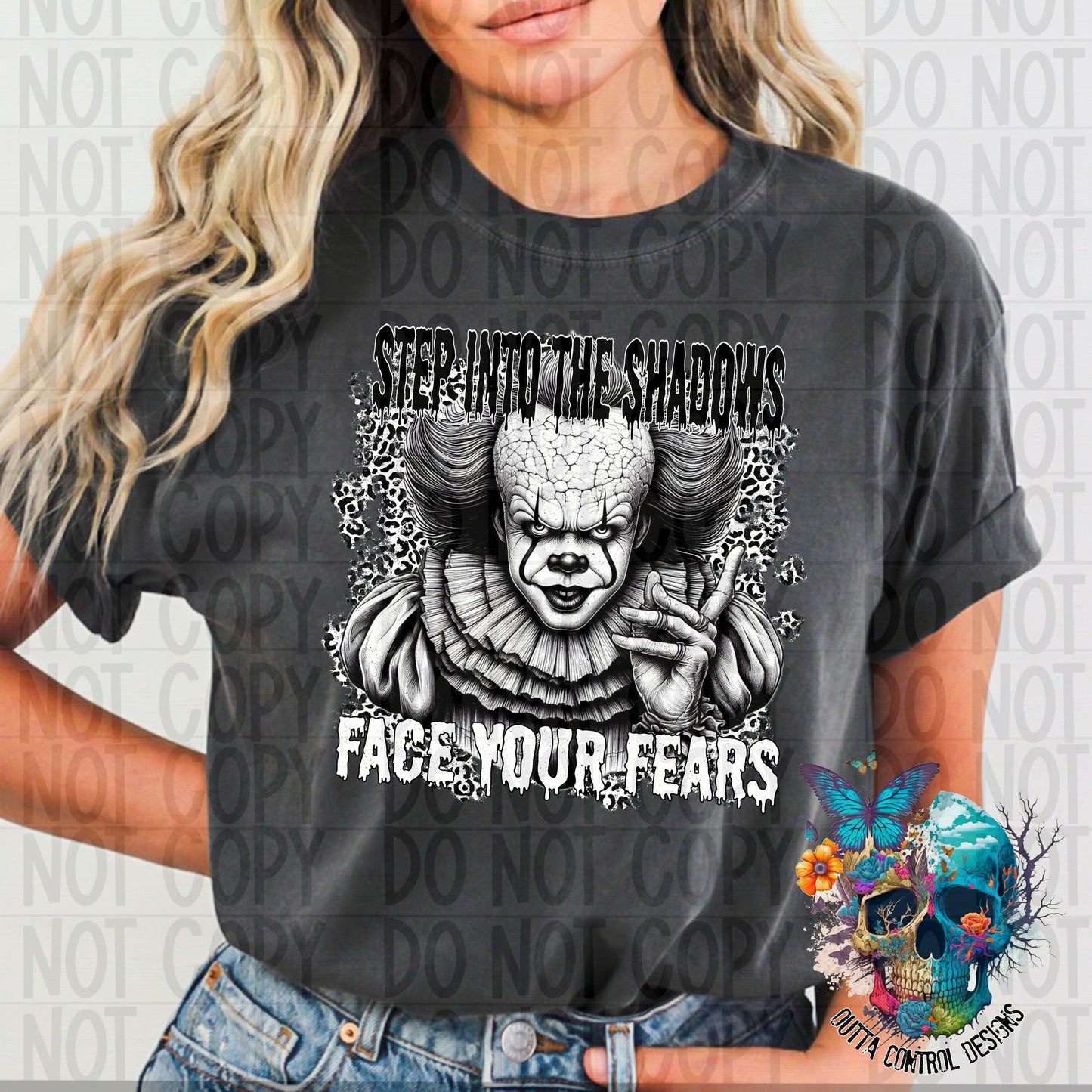 Step into the shadows Horror Ready to Press Sublimation and DTF Transfer