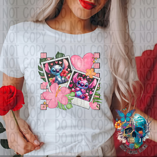 Hawaiian Alien Valentines Ready to Press Sublimation and DTF Transfer