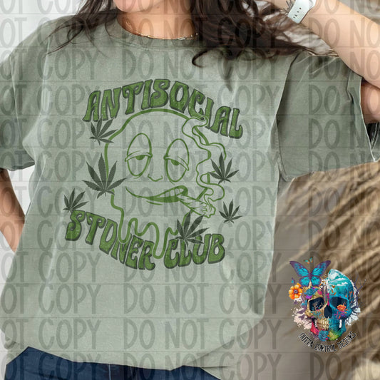Anti-Social Stoner Club Ready to Press Sublimation and DTF Transfer