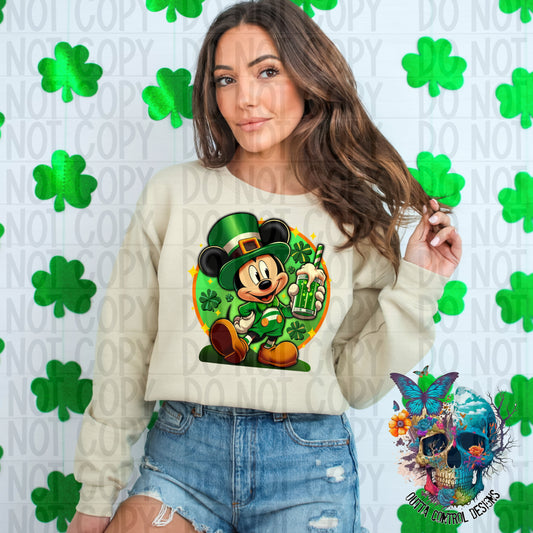 St. Patrick's Mouse Ready to Press Sublimation and DTF Transfer