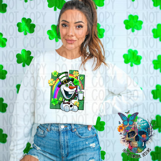St. Patrick's Snowman Ready to Press Sublimation and DTF Transfer