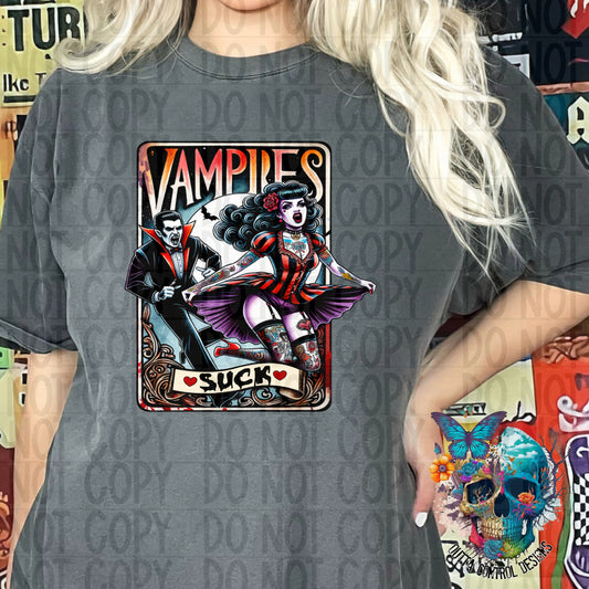 Vampires suck Ready to Press Sublimation and DTF Transfer