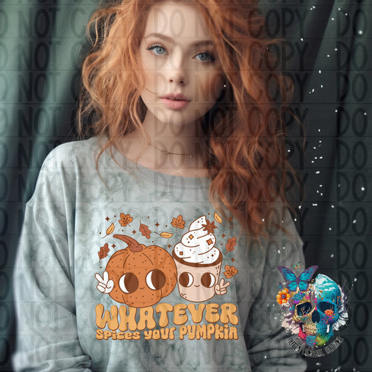 Whatever spices your Pumpkin Ready to Press Sublimation and DTF Transfer