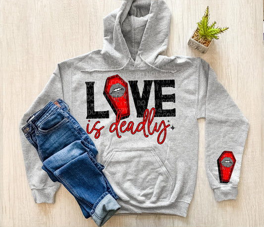 Love is Deadly Ready to Press Sublimation and DTF Transfer