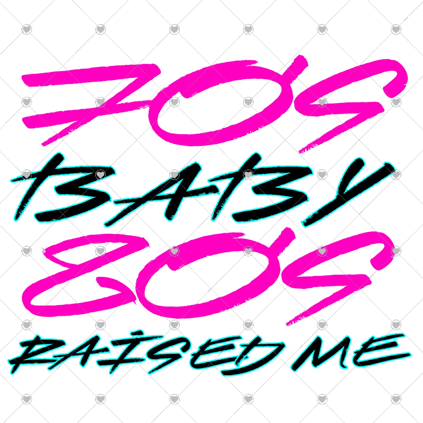 70s Baby 80s Raised Ready To Press Sublimation and DTF Transfer