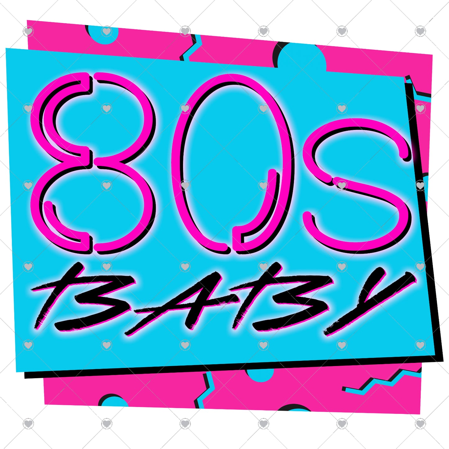 80s Baby Ready To Press Sublimation and DTF Transfer