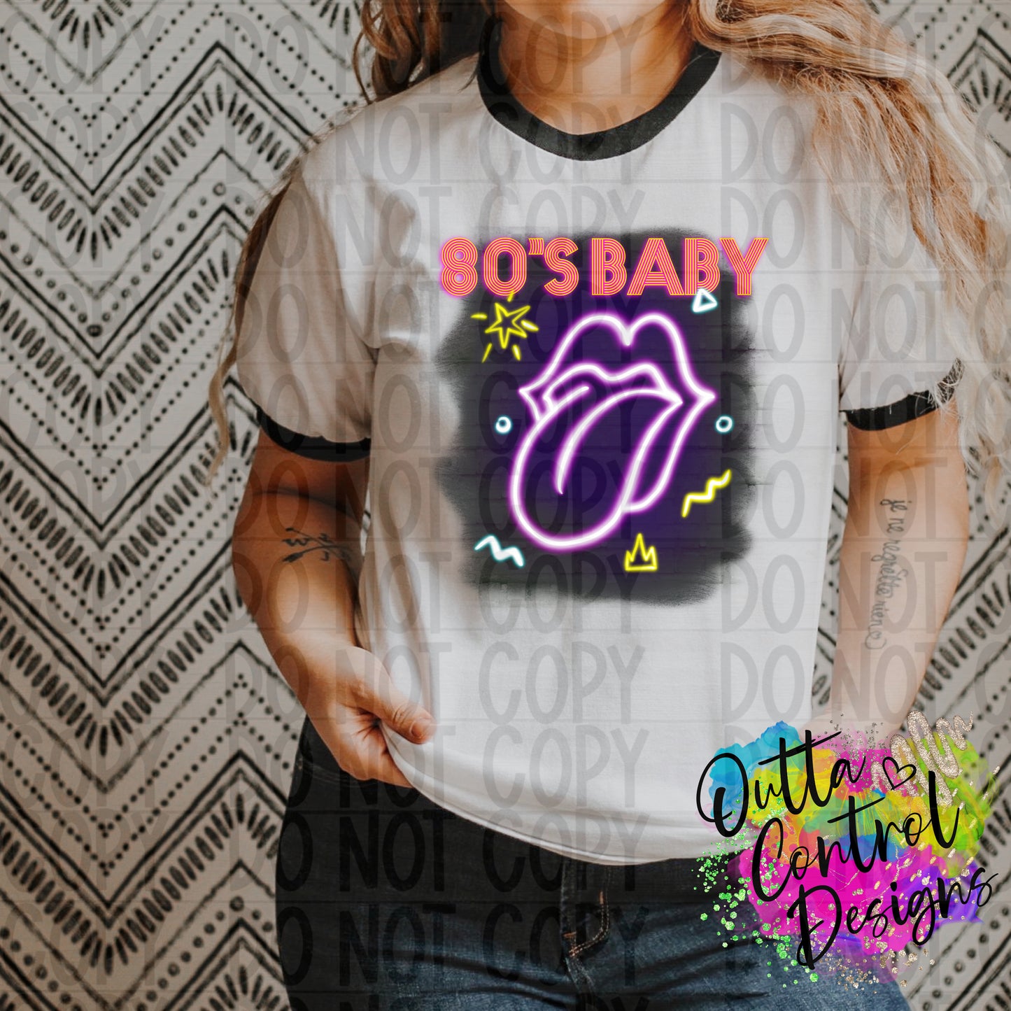 80s Baby Ready to Press Sublimation and DTF Transfer