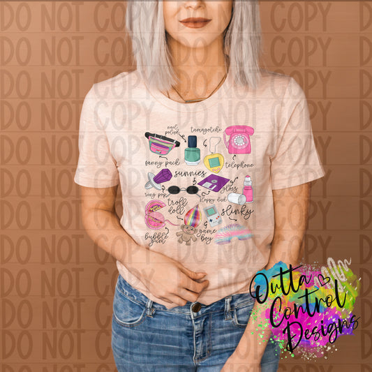90s Ready To Press Sublimation and DTF Transfer
