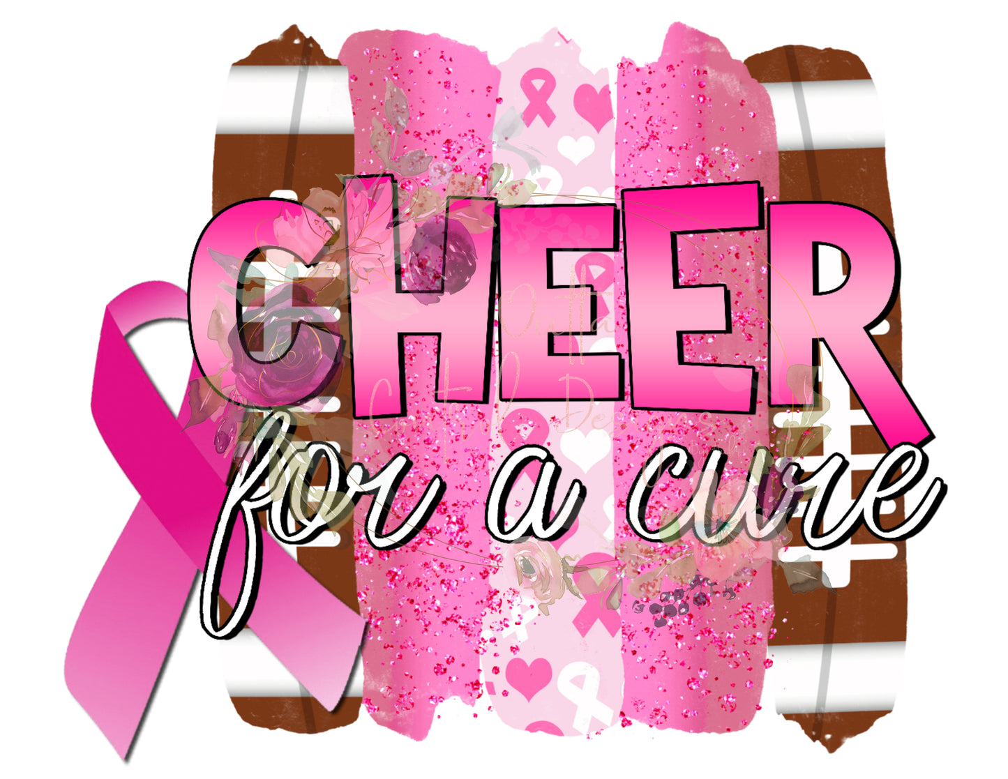 Cheer for a Cure Ready To Press Sublimation Transfer