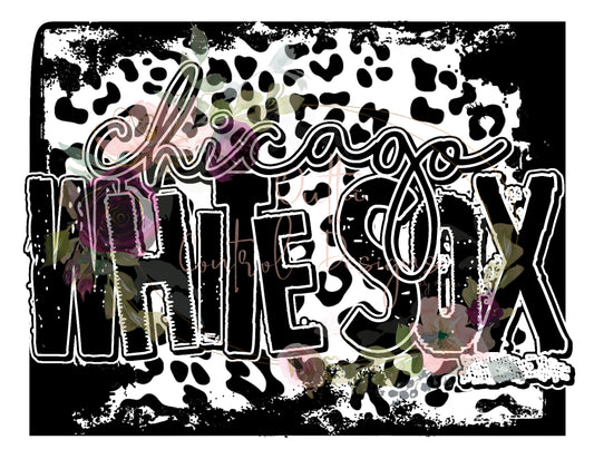 Chicago White Sox Leopard Ready To Press Sublimation Transfer