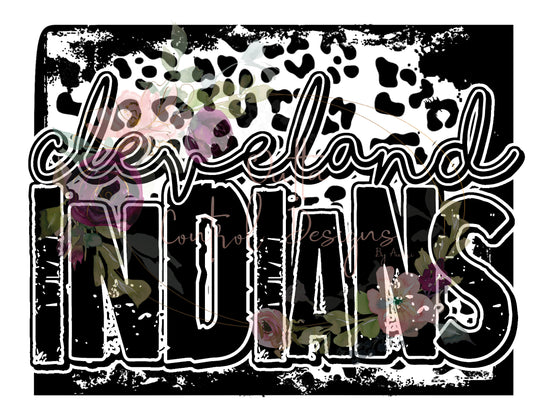 Cleveland Indians Leopard Ready To Press Sublimation Transfer