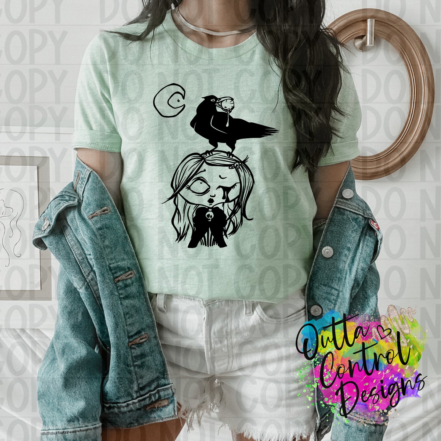 Girl Crow Sublimation and DTF Transfer