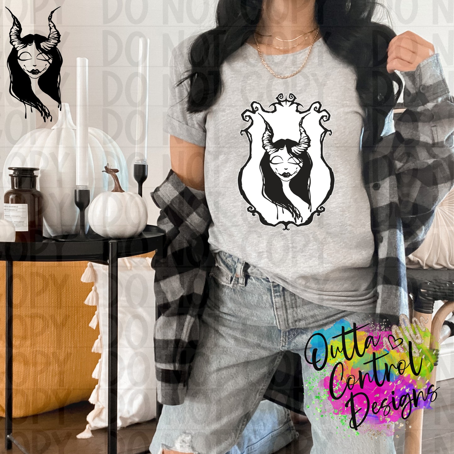 Goth Girl Sublimation and DTF Transfer